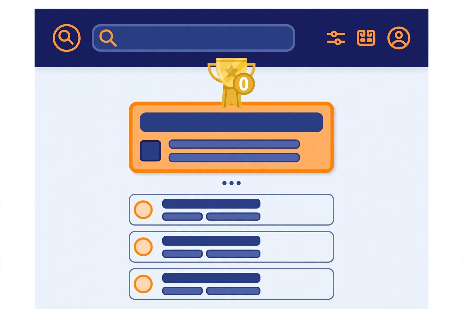 Illustration of a featured snippet winning position zero in search results